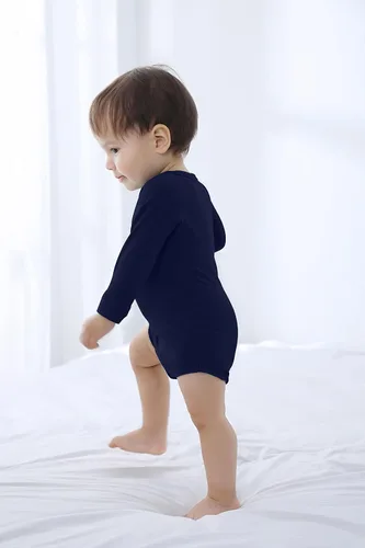 Vista 6 de Body de bebé con puños de manopla, body de bambú, pijama de manga larga para niño y niña