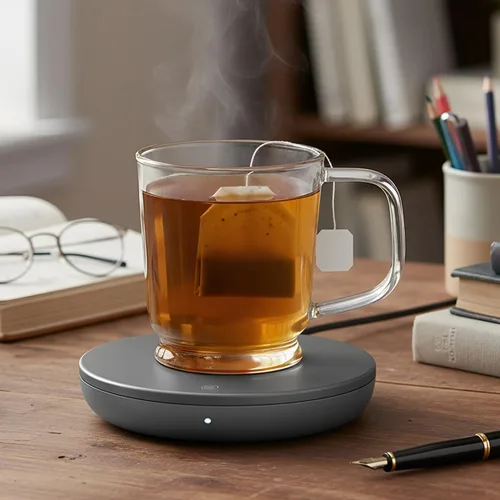Vista 3 de Aquach - Juego de 2 tazas de vidrio transparente de 16 onzas, tazas de té grandes para café Apta para lavavajillas/microondas, vidrio