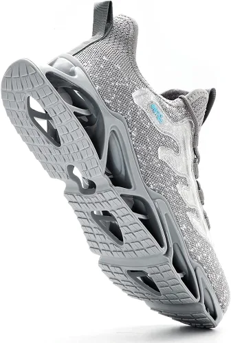 Vista 4 de Zapatos con punta de acero para hombre, zapatos de trabajo indestructibles, zapatos de seguridad ligeros, antideslizantes, con puntera de acero