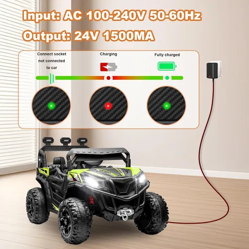 Vista 6 de Cargador de batería de 24 V para paseo en juguetes Cargador de batería de 24 voltios para paseo en coche juguete para ATV Mercedes Benz Truck Car