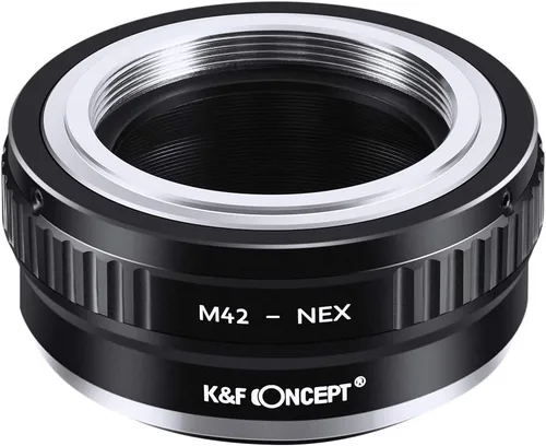 Vista 5 de K&F Concept - Adaptador de Montura de Objetivo Compatible con Lente M42 a Cámara NEX con Montura E Compatible con Sony Alpha NEX-7, NEX-6, NEX-5N