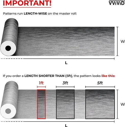 Vista 6 de VViViD® XPO - Rollo de vinilo metálico cepillado gris oscuro para automóvil (1 x 5 pies)