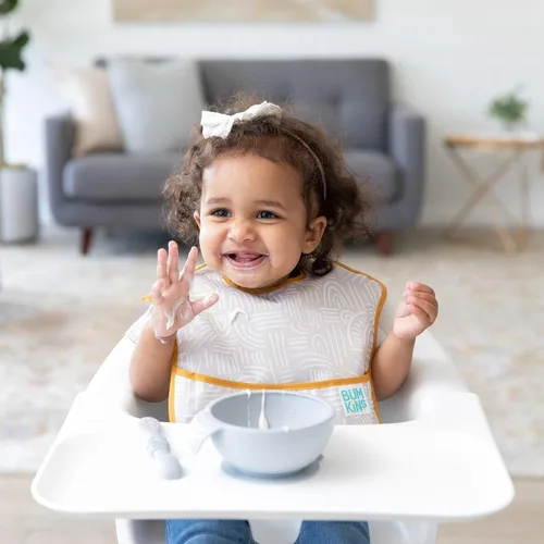 Vista 3 de Bumkins Baberos para niña o niño, SuperBib para bebés y niños pequeños de 6 a 24 meses, imprescindibles para comer, alimentar, suministros