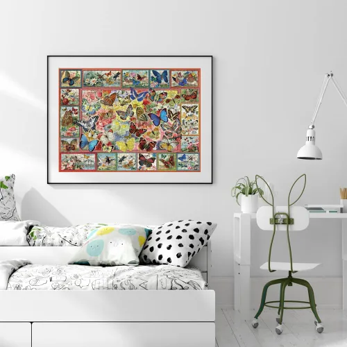 Vista 2 de Anatolian Puzzle - Lots of Butterflies, rompecabezas de 1000 piezas, 1094, multicolor