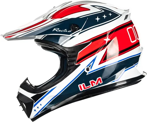 Vista 8 de ILM Casco de cara completa para motocicleta, motocross y cuatrimoto para niños y jóvenes, aprobado por el Departamento de Transporte de Estados