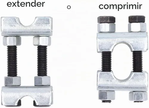 Vista 5 de Acouto Compresor de resorte helicoidal ajustable 4 unids Mini compresor de resorte de bobina 2 vías ajustable espaciador de resorte de acero al