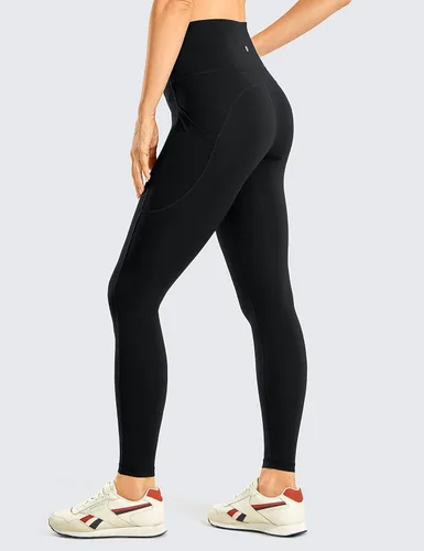 Vista 2 de CRZ YOGA - Leggings de entrenamiento cepillados con sensación de desnudez para mujer, de 25 pulgadas, pantalones deportivos para yoga de cintura