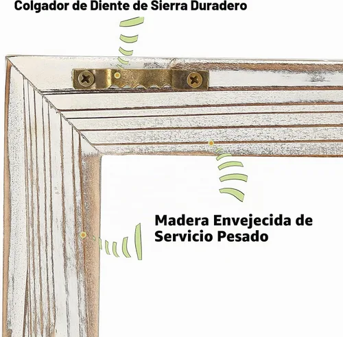 Vista 3 de CALIFORNIA CADE ELECTRONIC Decoración rústica de pared, marcos de madera de granero para ventana, decoración de habitación para el hogar o al aire