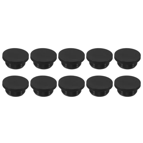 Vista 26 de MECCANIXITY Tapón de agujero de goma de silicona de 0.610 in de diámetro, tapón flexible suave para agujero de 0.591 in, negro, 10 piezas