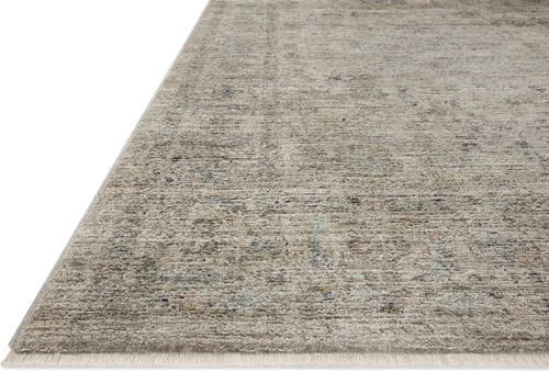 Vista 3 de Loloi Jean Stoffer Katherine Collection KES-03 Beige/niebla 2 pies y 7 pulgadas x 10 pies, altura de pelo de 0.25 pulgadas, alfombra de pasillo