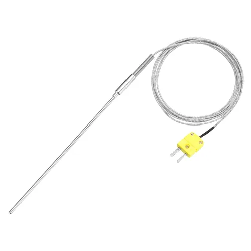Vista 8 de MECCANIXITY Sonda de sensor de temperatura tipo K con termopar y enchufe, sonda de temperatura del medidor -50 a 1100°C (-58 a 2012°F), acero