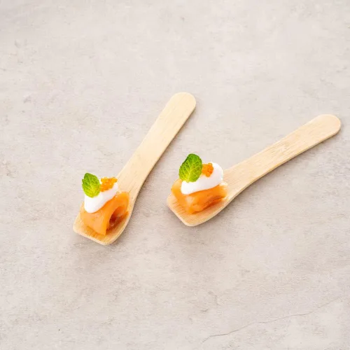 Vista 3 de Restaurantware Eco Luxe - Cucharas de degustación de 3.5 pulgadas, 1000 cucharas desechables para helado, resistentes para alimentos calientes