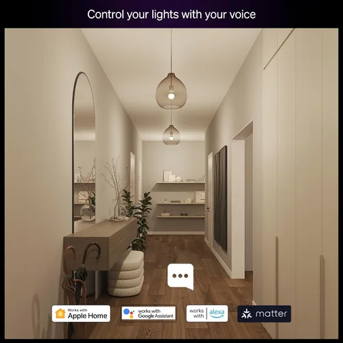 Vista 5 de Philips Hue Essential - Bombilla LED inteligente A19, ambiente blanco y color, base E26, 8.8W, 2200K-6500K, 800 lúmenes, regulable, funciona