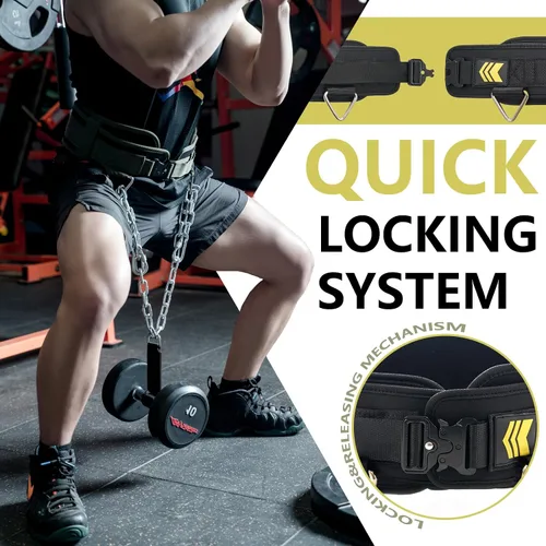 Vista 2 de Quick Locking Weighted Dip Belt for Weight Lifting,Weighted Pull up Belt