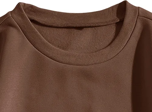 Vista 3 de Verdusa - Sudadera de manga larga con cuello redondo y hombros caídos para mujer