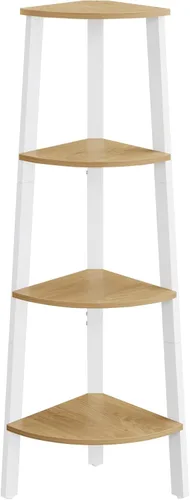 Vista 8 de VASAGLE Estante Esquinero, Estantería Esquinera de 4 Niveles, Estante de Escalera Industrial, Soporte para Plantas para Sala de Estar, Oficina