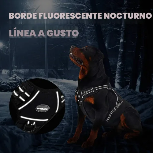 Vista 6 de Auroth - Arnés táctico para perros pequeños y medianos, sin tirones, arnés ajustable para mascotas, reflectante, K9, entrenamiento, trabajo