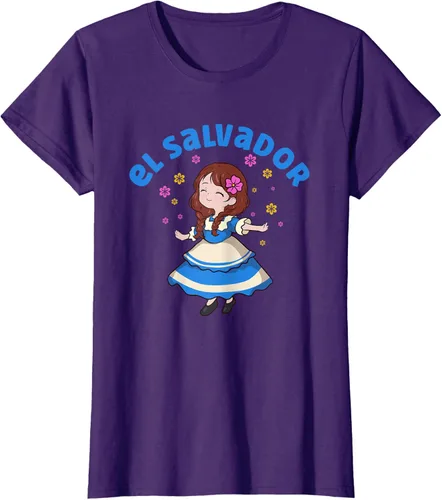 Vista 7 de Camiseta de mujer hispana con bandera salvadoreña de El Salvador Orgullosa, Negro