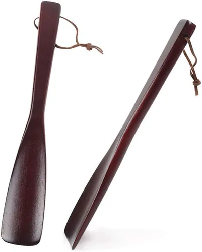 Vista 8 de Healifty Calzador de metal Metal Herramientas de metal con mango de madera para hombres y mujeres Botas Zapatos Suministros Tamaño M Herramientas