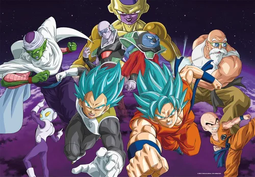 Vista 2 de Clementoni - Colección de rompecabezas de anime, rompecabezas de 500 piezas para adultos y niños, súper ilustración de Dragon Ball, idea de regalo