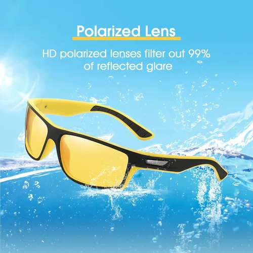 Vista 2 de Duduma Gafas de sol deportivas polarizadas para béisbol, ciclismo, pesca, golf, hombres y mujeres, marco superligero, Tr639