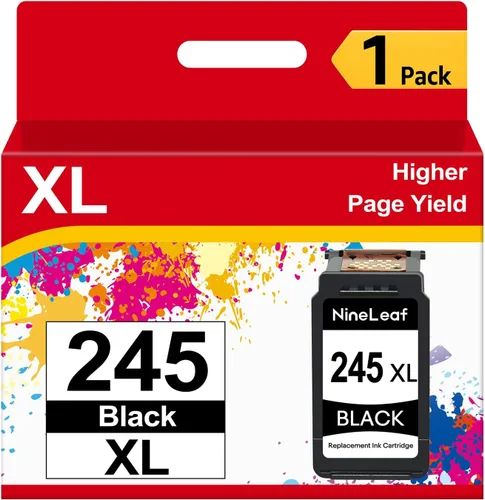Vista 10 de NineLeaf Cartucho de tinta remanufacturado compatible con Canon PG-245XL CL-246XL PG-243 CL-244 PIXMA MG2520 MG2920 MG2922 MG2924 MG2420 MG2522 Negro