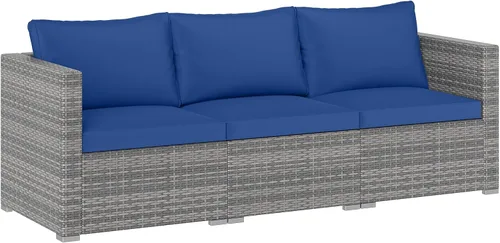 Vista 17 de Tangkula Sofá biplaza de mimbre de 2 piezas, muebles de patio con cojines extraíbles, sofá biplaza de ratán para balcón, terraza, jardín y piscina