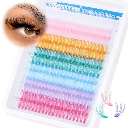 Vista 29 de Extensiones de pestañas en racimo naturales DIY, extensiones de pestañas en racimo con curva C, extensiones de pestañas en racimo para ojo de gato