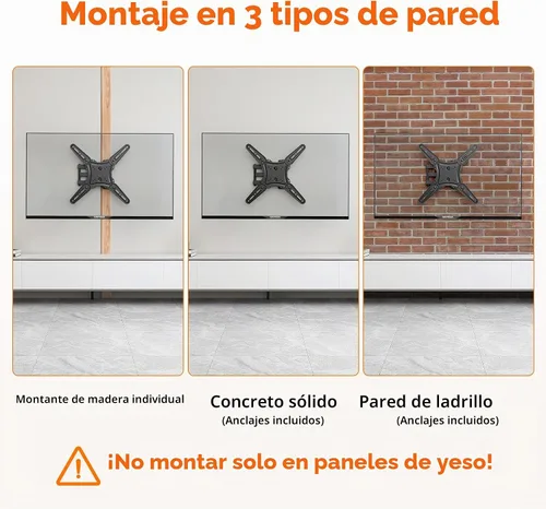 Vista 6 de GRIFEMA Soporte de pared para TV de movimiento completo para televisores