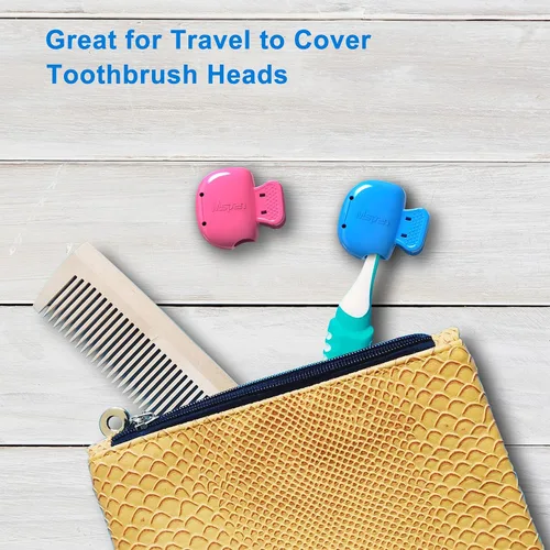 Vista 5 de Mspan Toothbrush Protector Clip Pod: Tooth Brush Head Pods Compatible with Oral-B Philips Colgate for Manual & Electric Toothbrush - 2 Packs