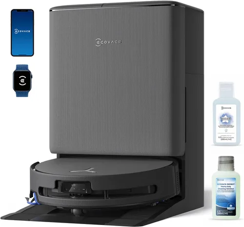 Vista 11 de ECOVACS DEEBOT X9 PRO Omni Robot Aspirador y Fregasuelos, 16,600Pa de succión potente, fregona OZMO con rodillo autolavable instantáneo, ZeroTangle