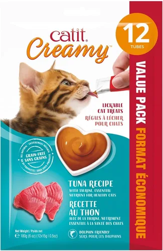 Vista 17 de Catit Creamy - Paquetes personalizados de golosinas para gato que puede lamer