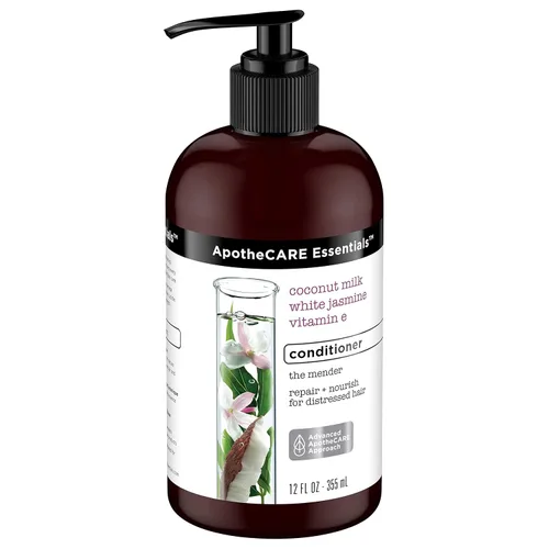 Vista 8 de ApotheCARE Essentials The Mender Acondicionador reparador de cabello dañado, leche de coco, jazmín blanco, vitamina E, 12 onzas