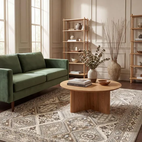 Vista 21 de nuLOOM Alfombra de Área Becca Tradicional con Diseño de Azulejos 2x3, Beige, Diseño Transicional Desvanecido, Resistente a las Manchas, Para