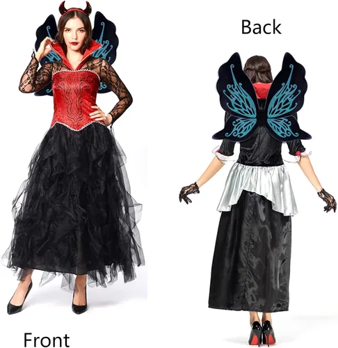 Vista 5 de Fishdown Butterfly Fairy Wings for Girls Dress Up Wings for Party Halloween Costume Birthday Cosplay Big Wings