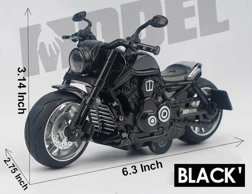 Vista 2 de Juguete de motocicleta para tirar hacia atrás, regalo de moto con iluminación musical, juguetes de motocicleta Wolverine para niños de 3 a 12 años