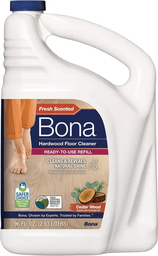 Vista 13 de Bona® Spray limpiador de pisos de madera dura, 32 onzas líquidas, madera de cedro, incluye botella llena + recambio de concentrado para limpieza