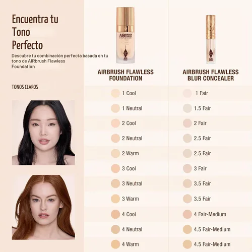 Vista 8 de Charlotte Tilbury AIRbrush Corrector de desenfoque impecable – Corrector para ojeras, manchas y más – Hidratante, cobertura completa con un acabado
