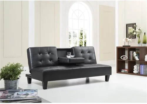Vista 2 de Glory Furniture Sofá cama de piel sintética Richie en color negro