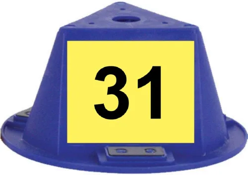 Vista 5 de Toppers magnéticos para techo, sombreros magnéticos para automóvil, juego de 10 unidades, con numeración (azul, numerados del 1 al 10)