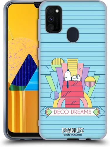 Vista 241 de Head Case Designs Snoopy Deco Dreams - Funda de gel con licencia oficial de Peanuts Blue Pattern [protección de grado militar] compatible con Google