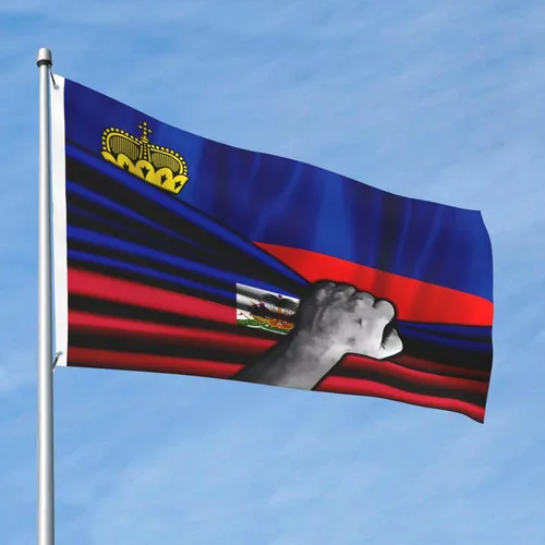 Vista 8 de Bandera de Costa Rica y República Dominicana de 2 x 3 pies, bandera para exteriores, bandera de doble cara, bandera de jardín, bandera de bienvenida