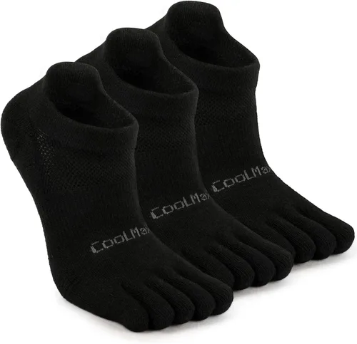 Vista 7 de Coolmax - Calcetines de cinco dedos para correr para hombres y mujeres, calcetines atléticos con soporte de arco para correr, caminar, senderismo