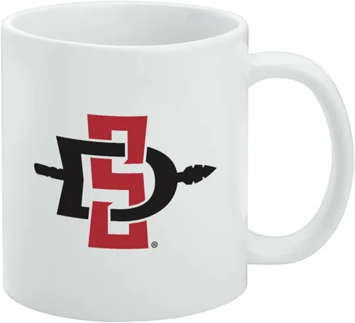 Vista 340 de Taza de cerámica con el logotipo principal de la Universidad Rider, taza de regalo novedosa para café, té y bebidas calientes, 11oz, blanca