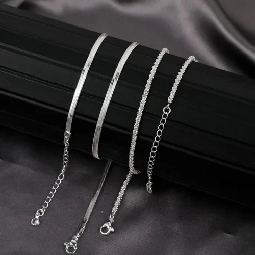 Vista 52 de Collares en capas para mujer, chapados en plata, delicada cuerda torcida de serpiente, delicado collar en capas, gargantilla de diferentes