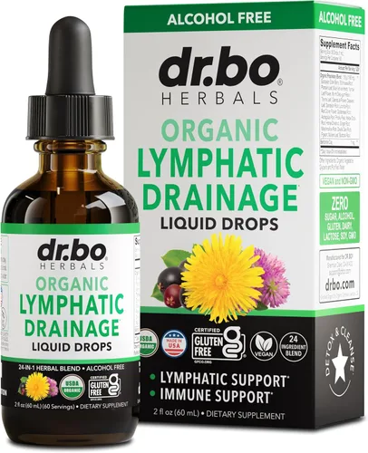 Vista 10 de Gotas de Suplementos de Drenaje Linfático - Gotas Líquidas Orgánicas de Apoyo Linfático para Limpieza con Equinácea, Suplemento de Apoyo del Sistema