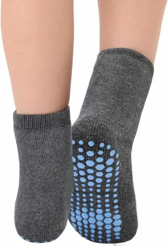 Vista 7 de SkiBeaut Calcetines antideslizantes para niños pequeños, 6 pares de medias pantorrillas, almohadilla gruesa antideslizante, calcetines cálidos