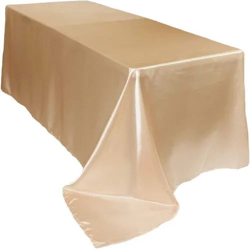 Vista 12 de YOUR CHAIR COVERS - Mantel rectangular de satén de 60 x 102 pulgadas - Mantel rectangular de satén brillante para mesas rectangulares de 6 pies