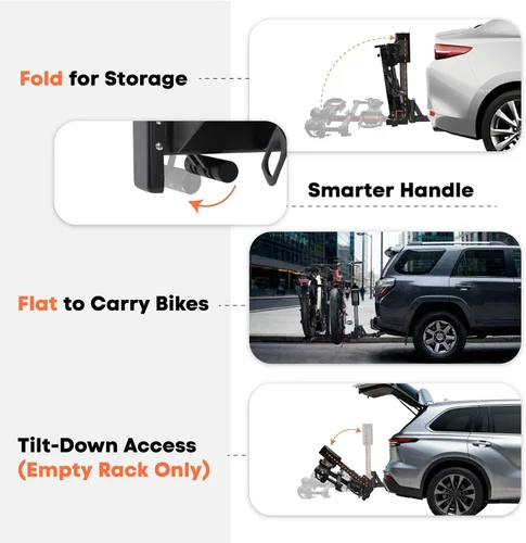 Vista 6 de CRAVOT Portabicicletas elevadoras eléctricas, soporte motorizado para bicicletas, capacidad de 200 libras de capacidad de hasta 5 pulgadas, portador