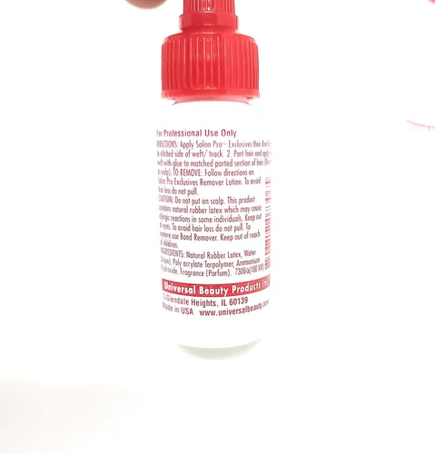 Vista 2 de Salon Pro Pegamento de unión de cabello blanco [Super Bond] 1 oz, paquete de 3